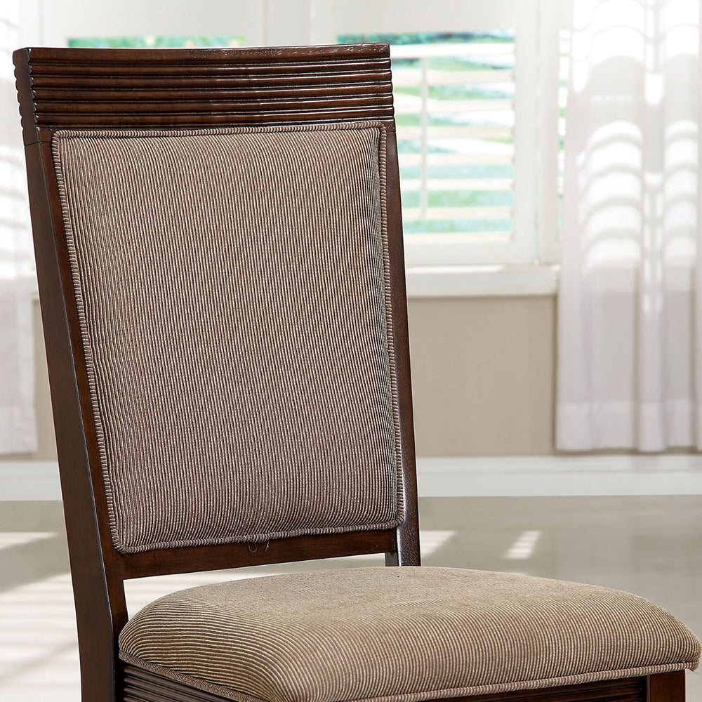 Woodmont Side Chair (2/CTN) in Walnut/Brown finish