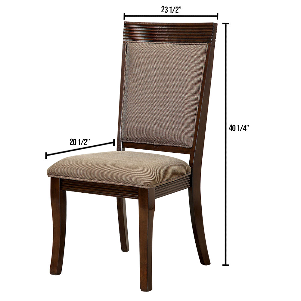 Woodmont Side Chair (2/CTN) in Walnut/Brown finish