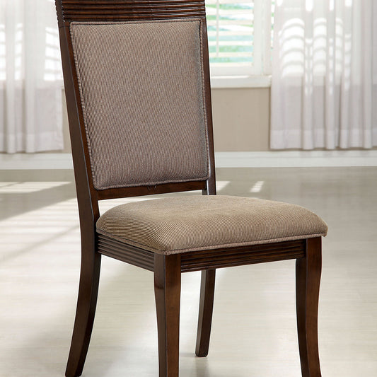 Woodmont Side Chair (2/CTN) in Walnut/Brown finish