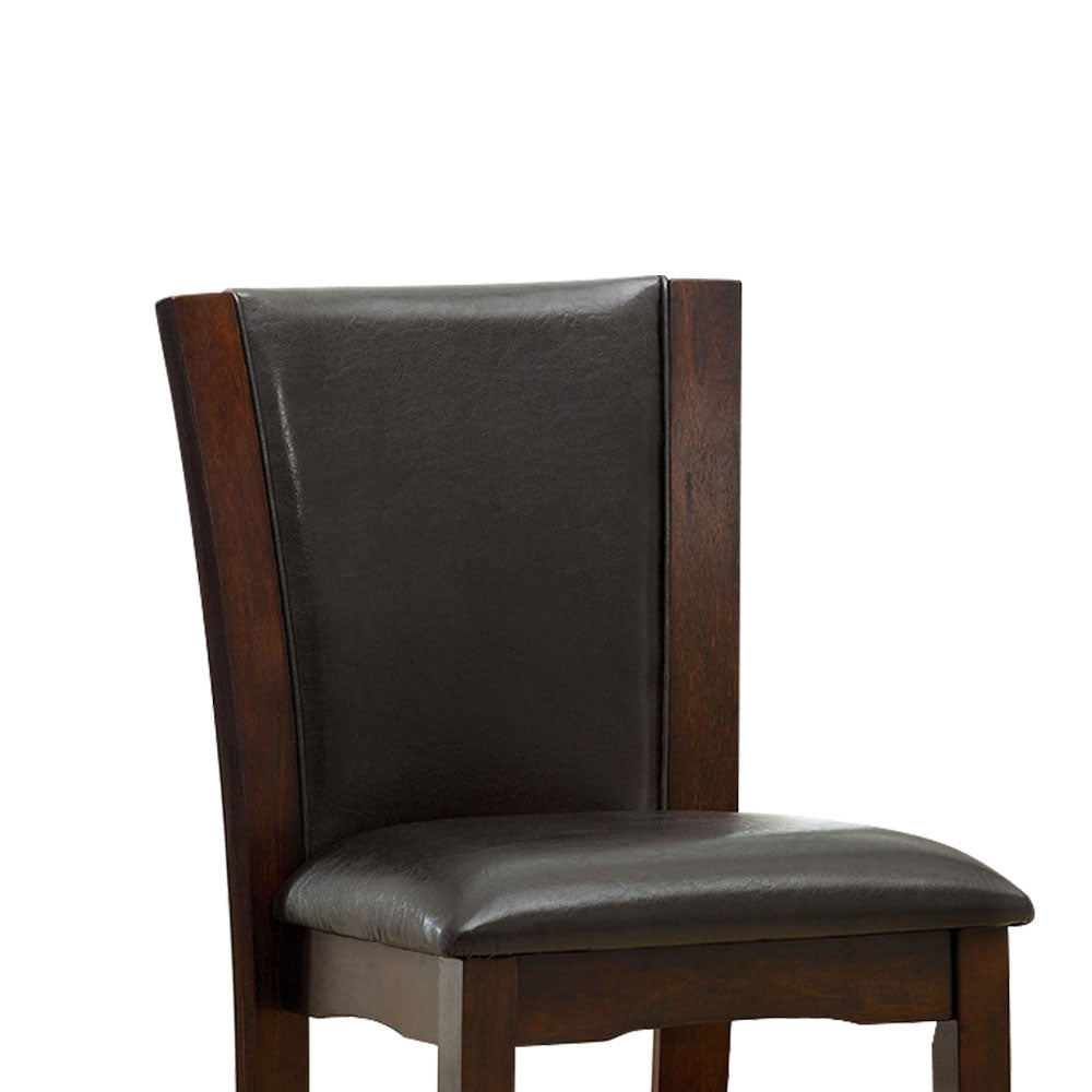 Manhattan III Counter Ht. Chair, Espresso (2/CTN) in Dark Cherry/Brown finish