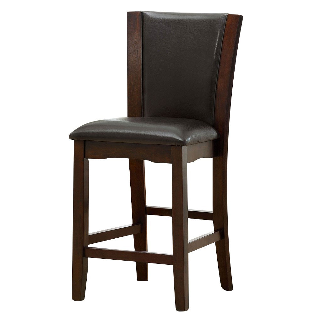 Manhattan III Counter Ht. Chair, Espresso (2/CTN) in Dark Cherry/Brown finish