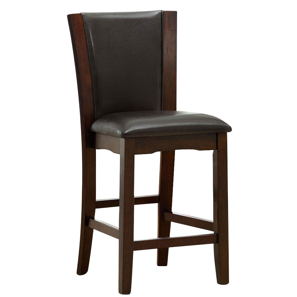 Manhattan III Counter Ht. Chair, Espresso (2/CTN) in Dark Cherry/Brown finish