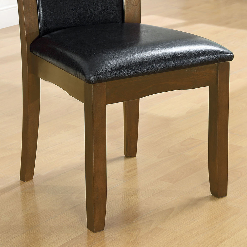 Manhattan I Side Chair, Espresso (2/CTN) in Dark Cherry/Brown finish