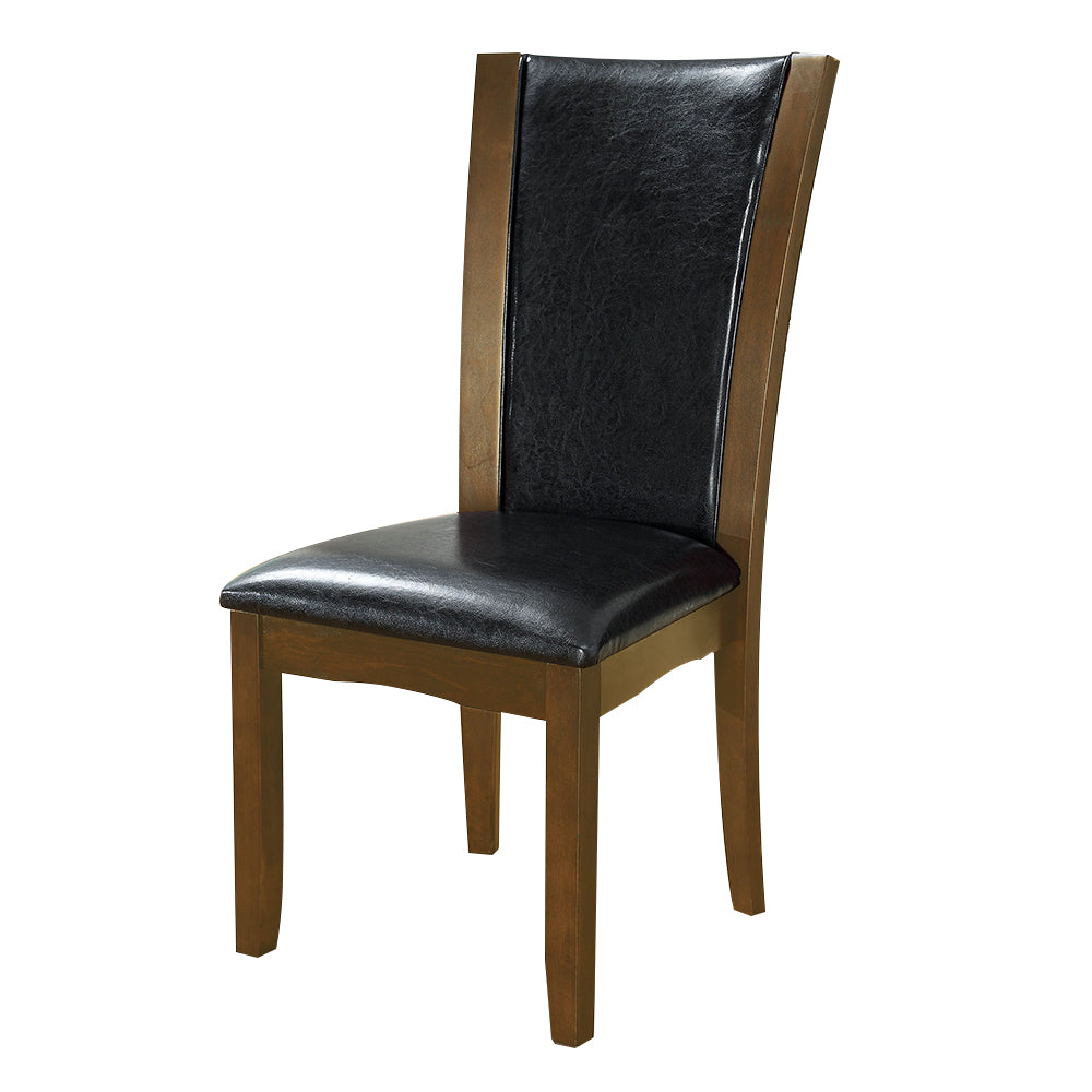 Manhattan I Side Chair, Espresso (2/CTN) in Dark Cherry/Brown finish