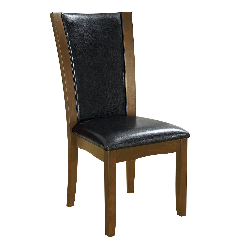 Manhattan I Side Chair, Espresso (2/CTN) in Dark Cherry/Brown finish