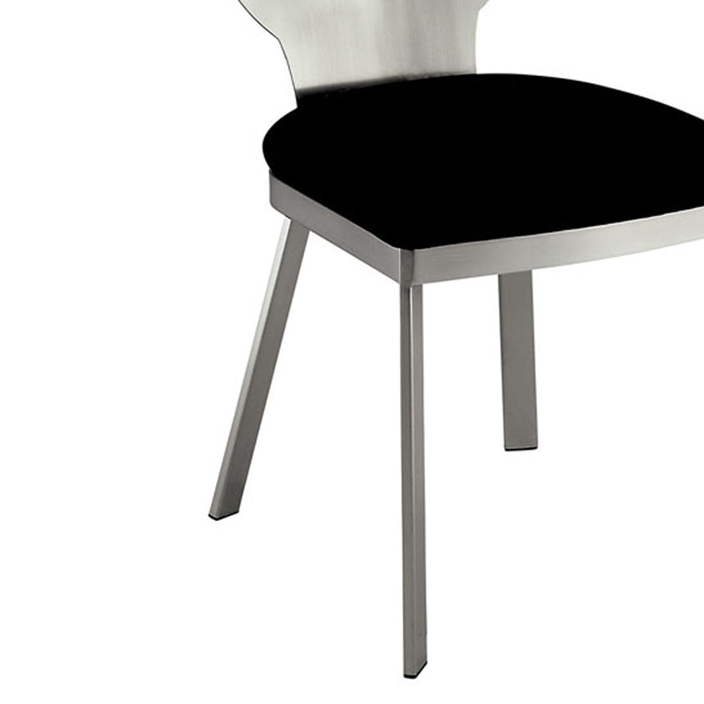 VALO Side Chair (2/CTN) in Silver/Black finish