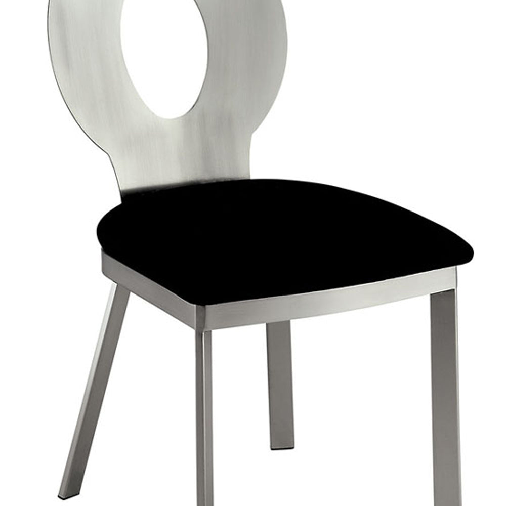 VALO Side Chair (2/CTN) in Silver/Black finish