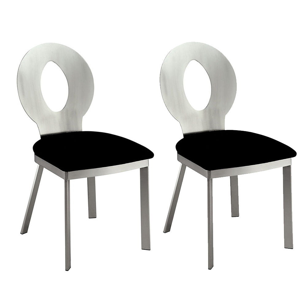VALO Side Chair (2/CTN) in Silver/Black finish