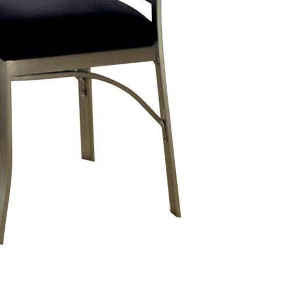 ROXO 5 Pc. Dining Table Set Silver/Black