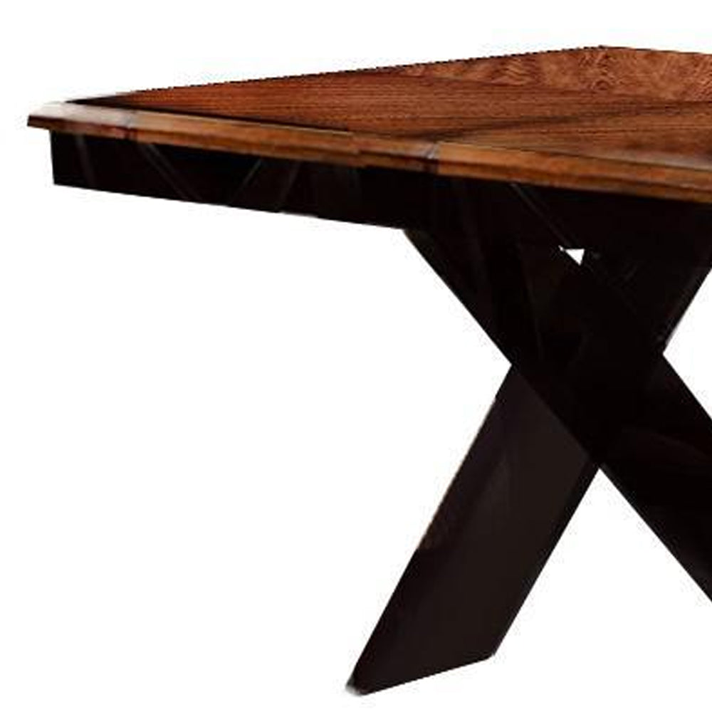 Liberta Dining Table Dark Oak/Black