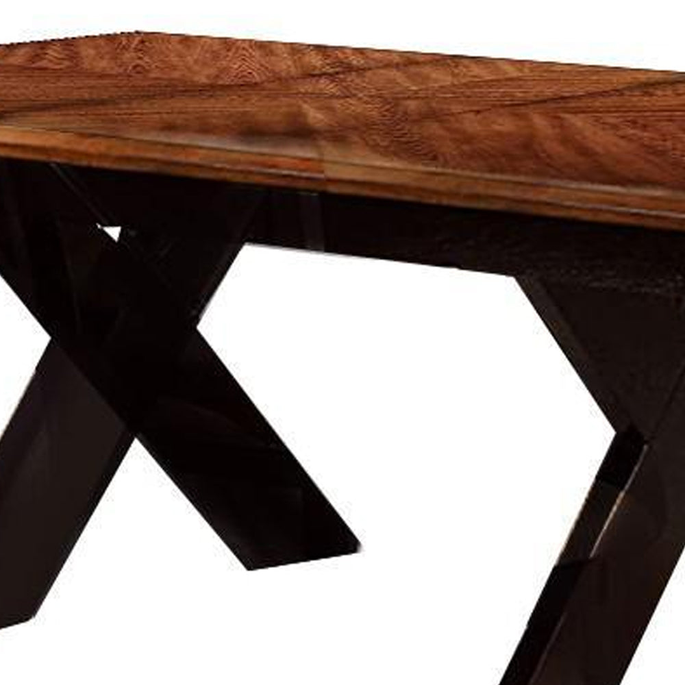 Liberta Dining Table Dark Oak/Black