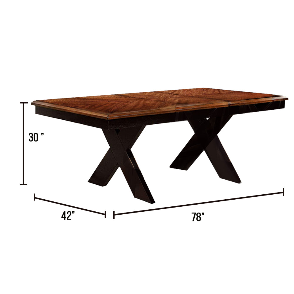 Liberta Dining Table Dark Oak/Black