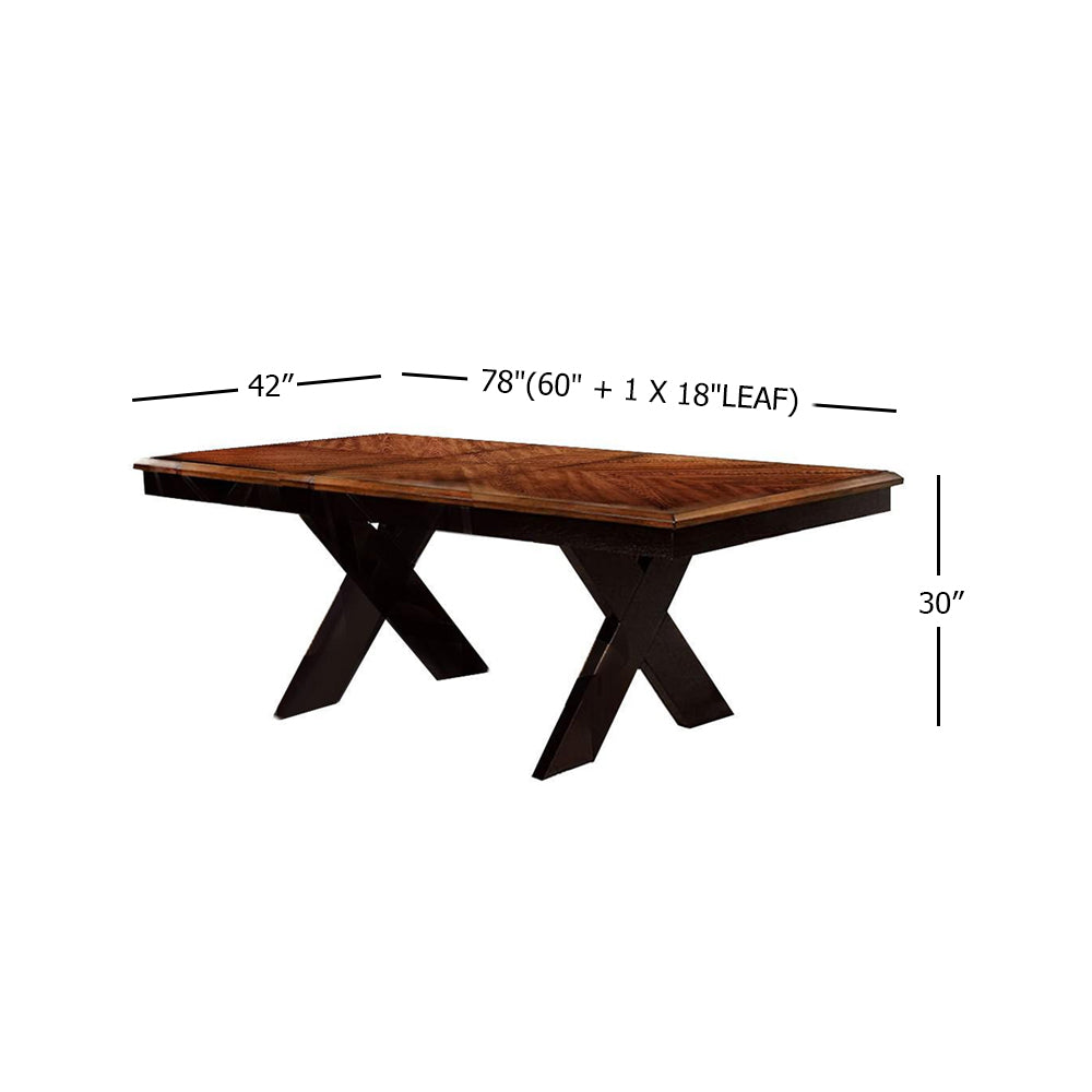 Liberta Dining Table Dark Oak/Black