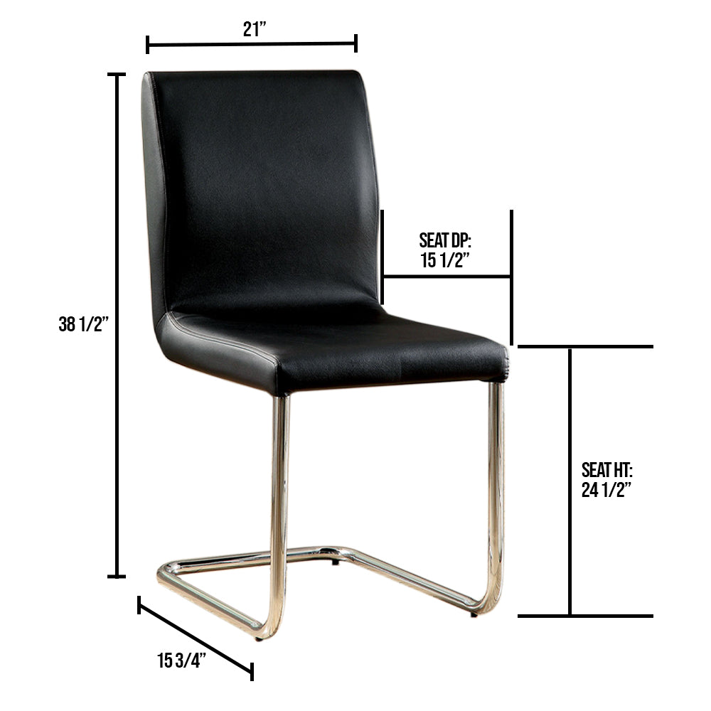 LODIA II Counter Height Chair in Black finish