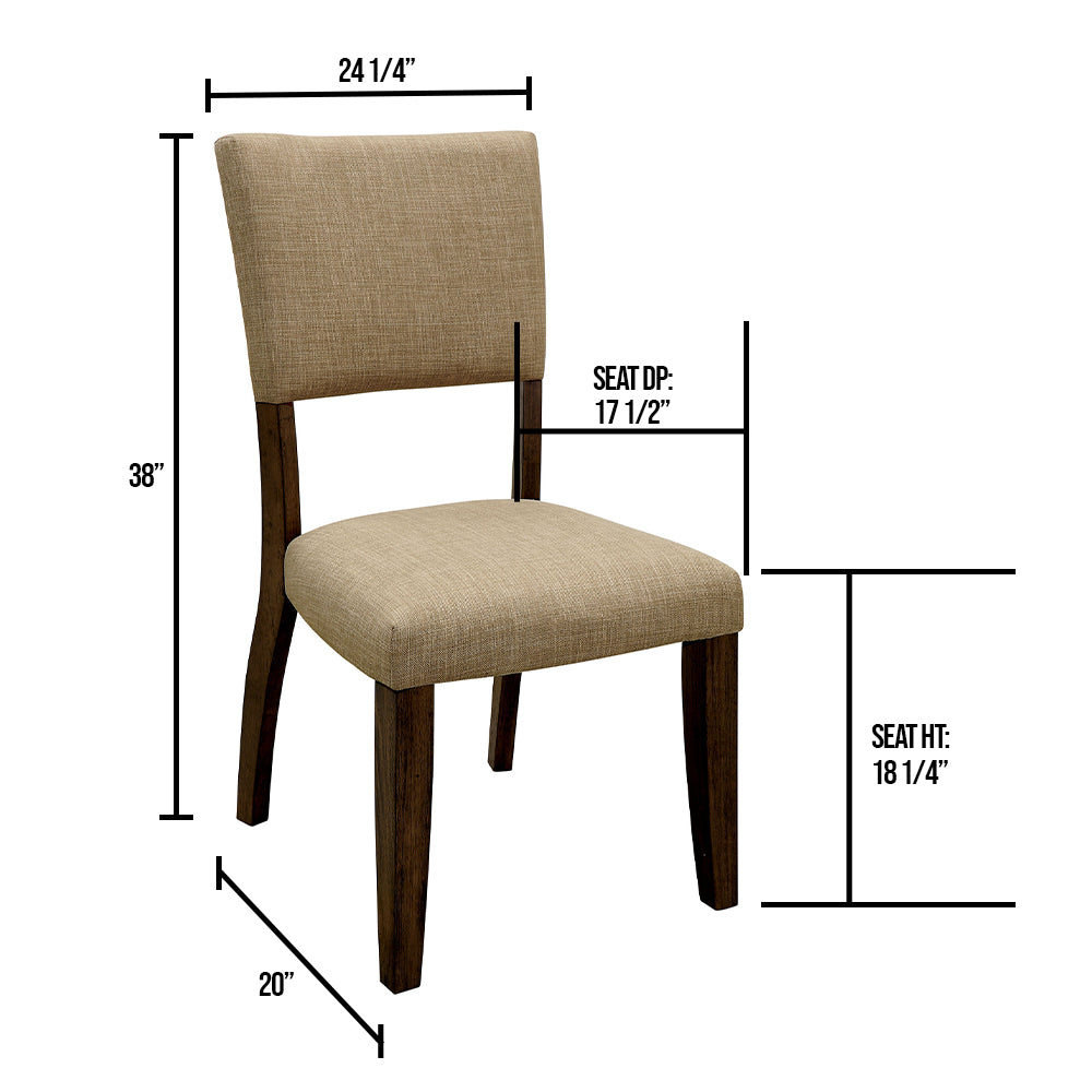 Gomeisa SIDE CHAIR (2/CTN) in Rustic Oak Finish