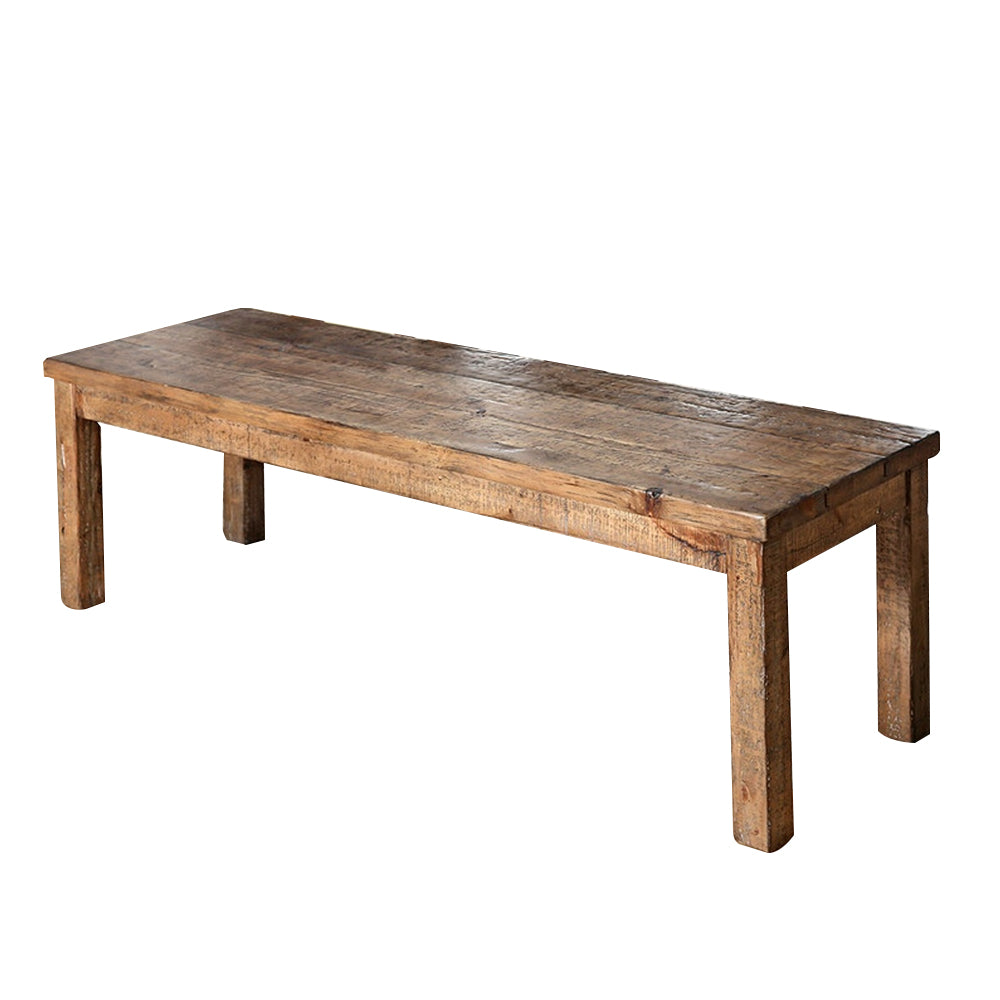 GIANNA Fabric Bench in Rustic Pine Finish