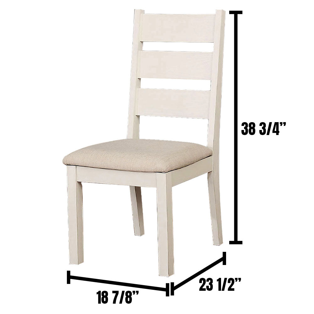 Glenfield Side Chair (2/CTN) in Weathered White/White finish