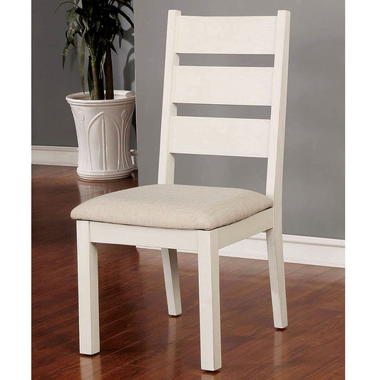 Glenfield Side Chair (2/CTN) in Weathered White/White finish