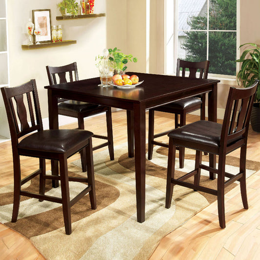 West Creek II 5 Pc. Counter Ht. Table Set in Espresso Finish