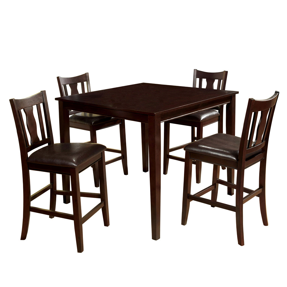 West Creek II 5 Pc. Counter Ht. Table Set in Espresso Finish