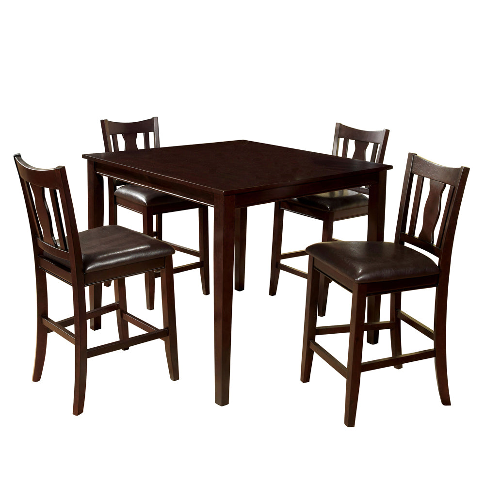 West Creek II 5 Pc. Counter Ht. Table Set in Espresso Finish