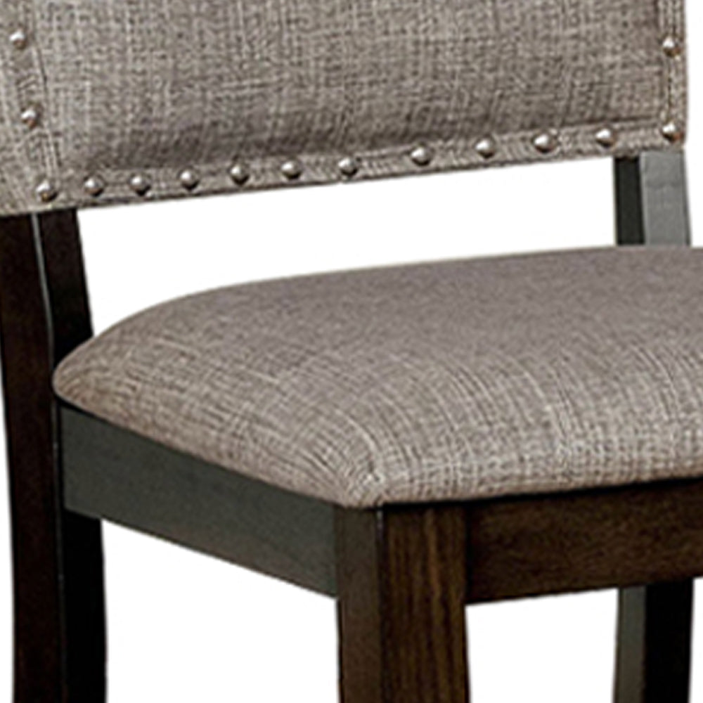 Teagan Side Chair (2/CTN) Dark Walnut/Gray