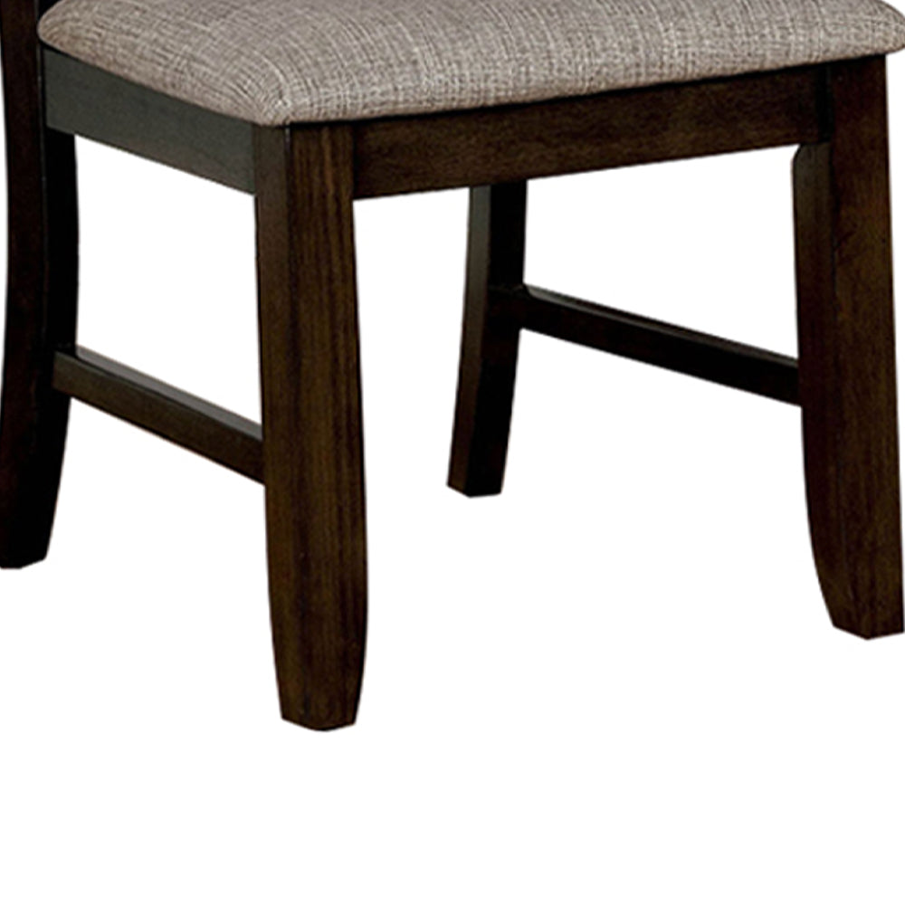 Teagan Side Chair (2/CTN) Dark Walnut/Gray