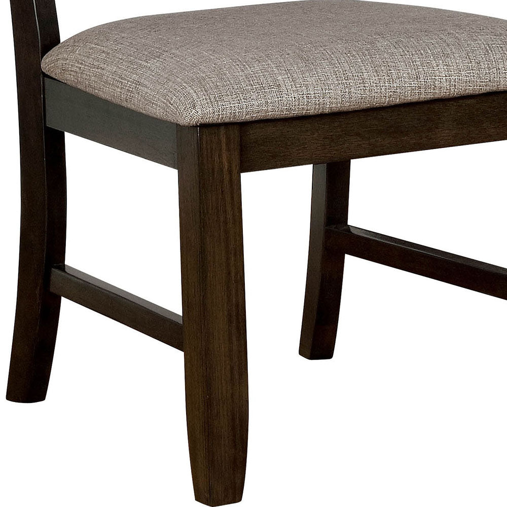 Teagan 6 Pc. Dining Table Set w/ Bench Dark Walnut