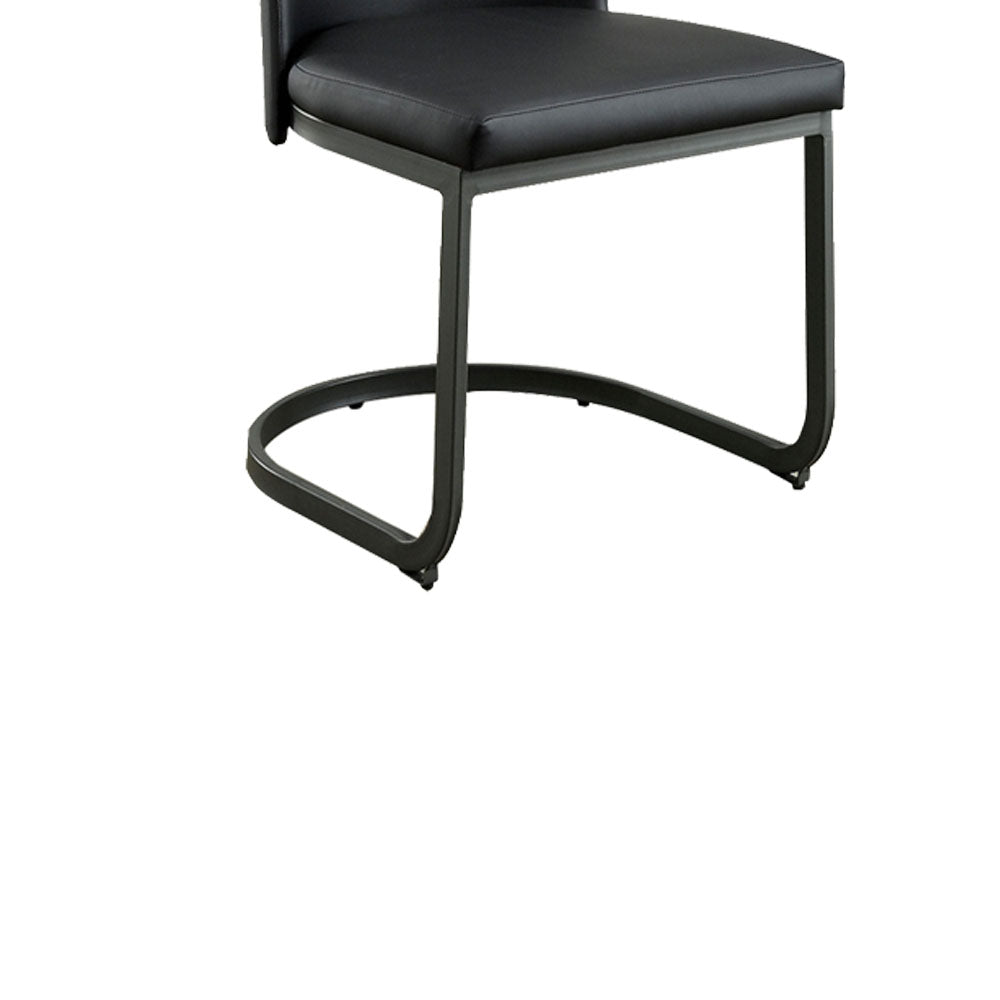 Saskia Side Chair (2/CTN) in Dark Gray/Black finish