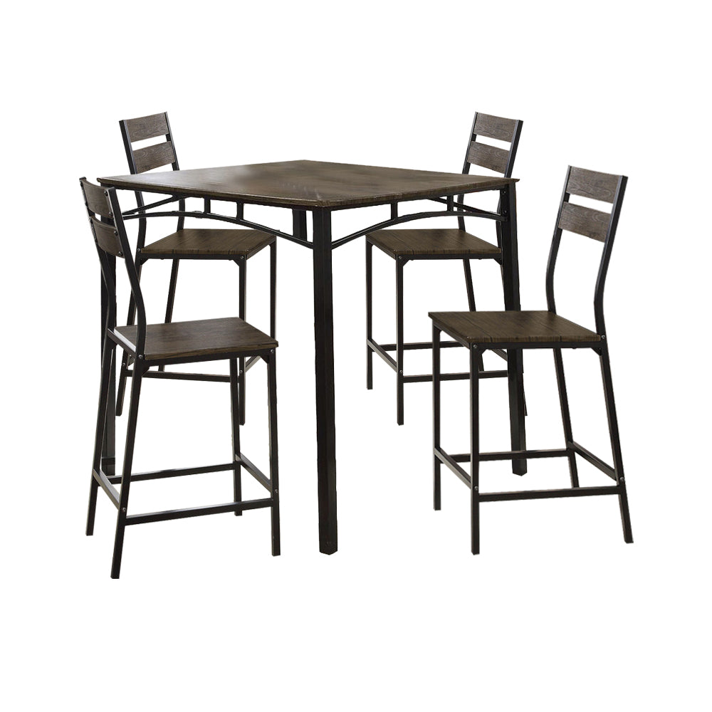 Westport 5 Pc. Counter Height Table Set in Antique Brown/Black finish