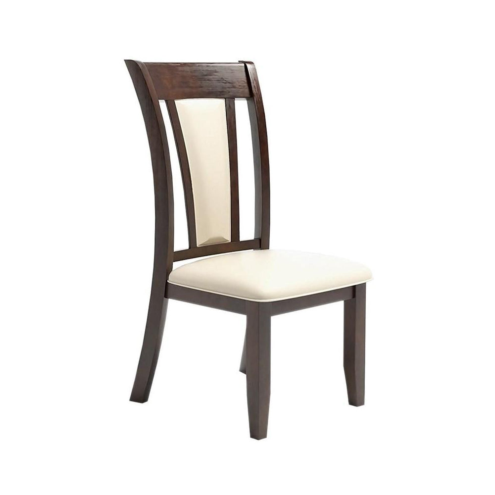 BRENT Side Chair (2/CTN) in Dark Cherry/Ivory finish