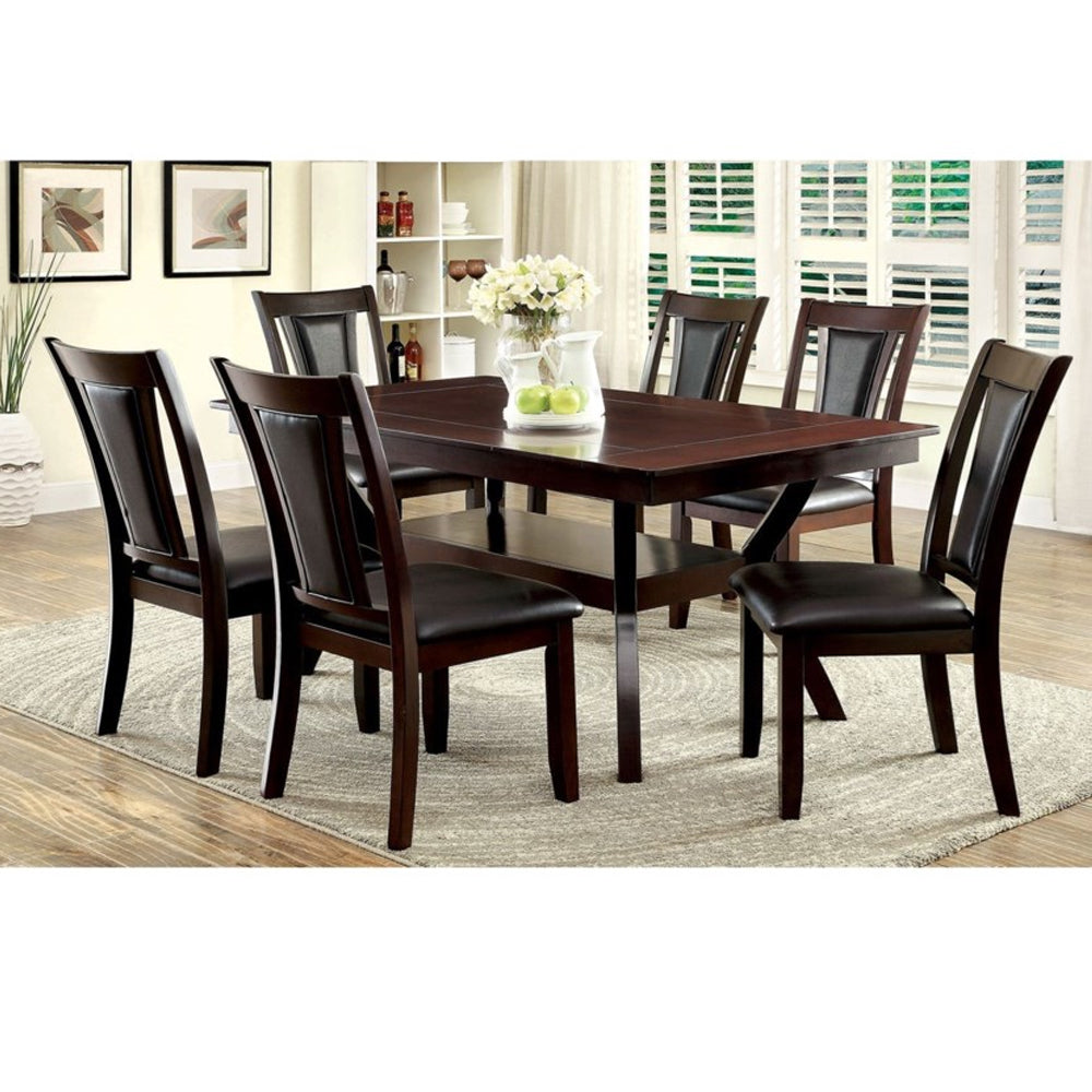 BRENT II 7 Pc. Dining Table Set Dark Cherry