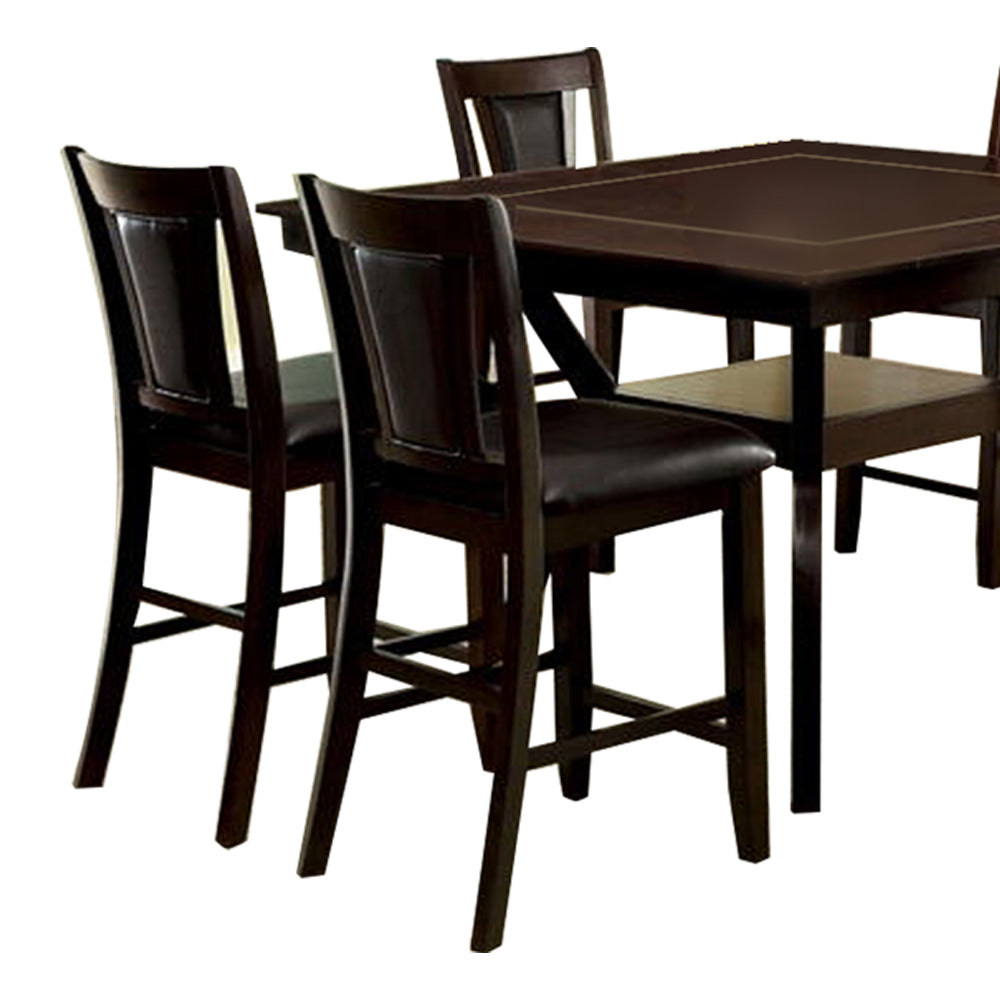 BRENT II 7 Pc. Dining Table Set Dark Cherry