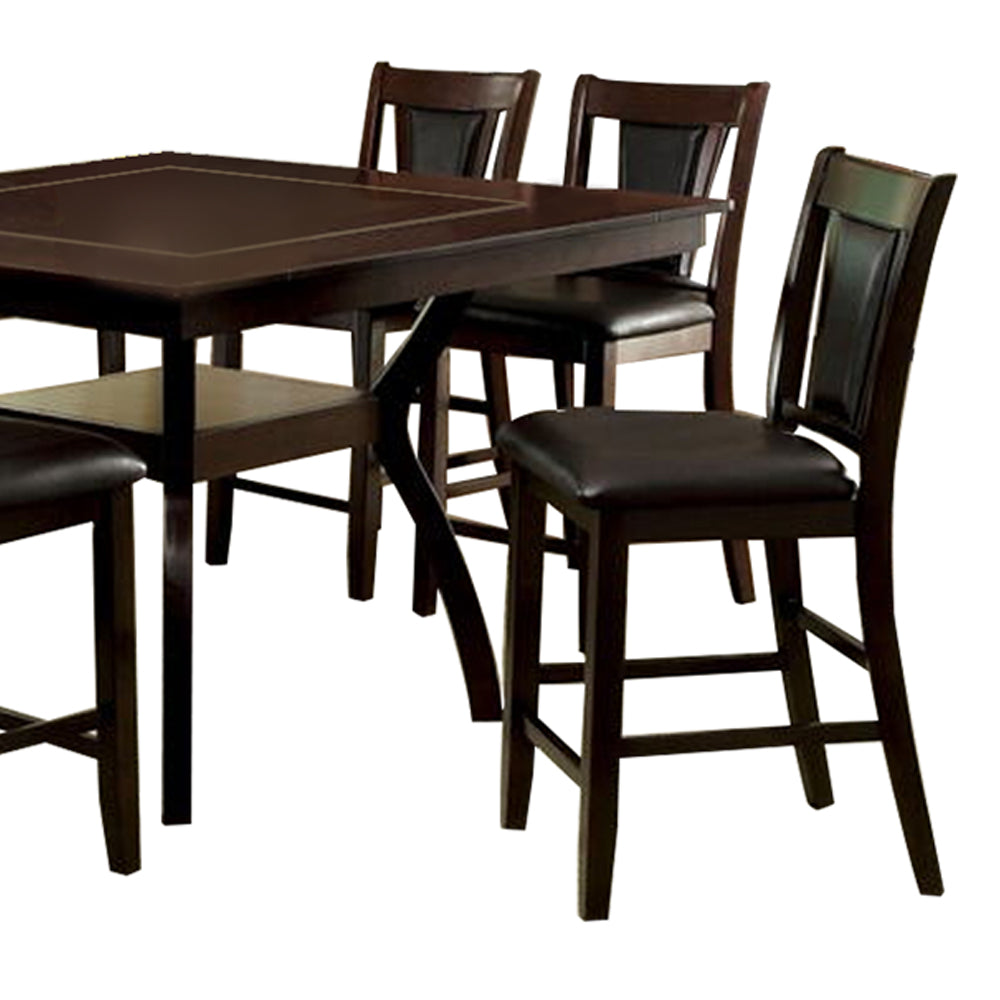 BRENT II 7 Pc. Dining Table Set Dark Cherry