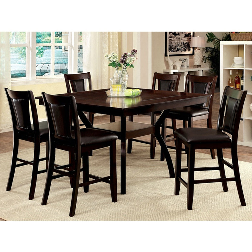 BRENT II 9 Pc. Dining Table Set Dark Cherry