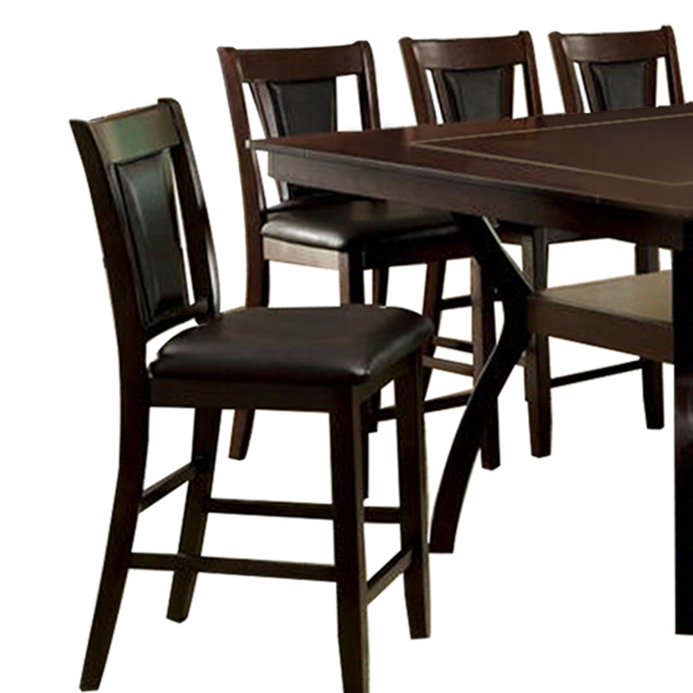 BRENT II 9 Pc. Dining Table Set Dark Cherry