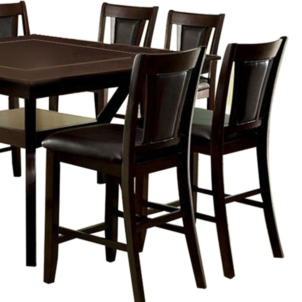 BRENT II 9 Pc. Dining Table Set Dark Cherry