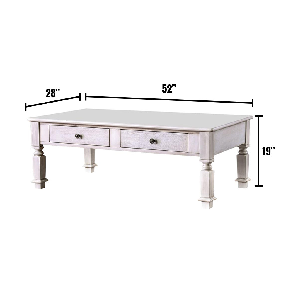 Joliet Coffee Table in Antique White finish