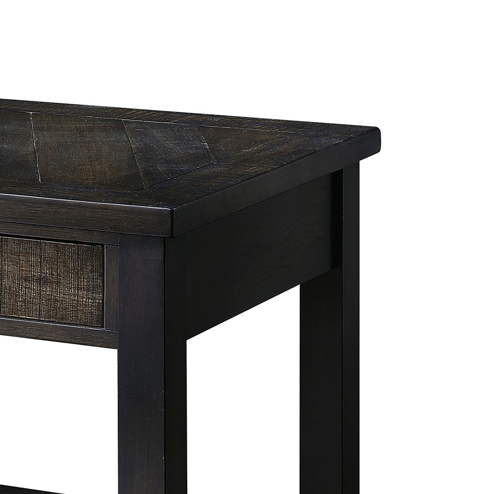 Rhymney End Table in Dark Oak/Multi Finish
