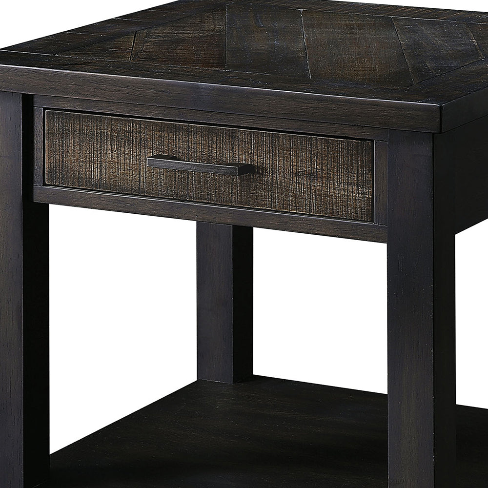 Rhymney End Table in Dark Oak/Multi Finish