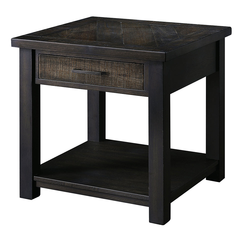 Rhymney End Table in Dark Oak/Multi Finish