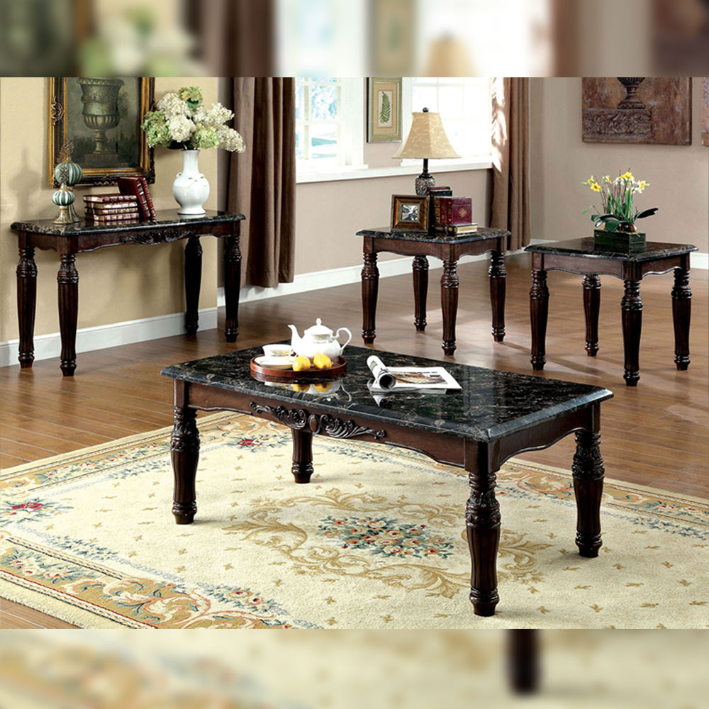 Brampton 3 Pc. Table Set (1C+2E) Espresso/Black