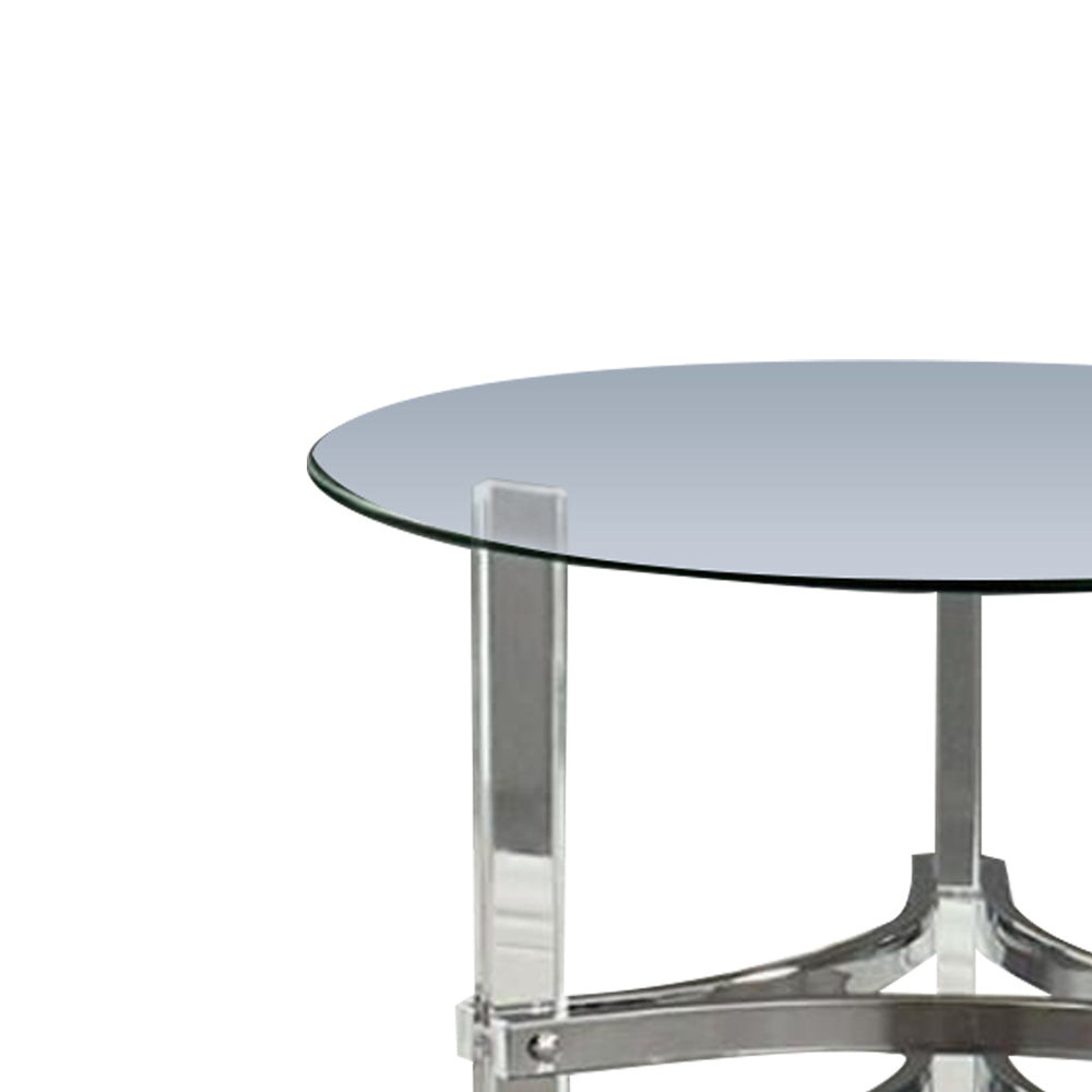 Tirso Round End Table Chrome