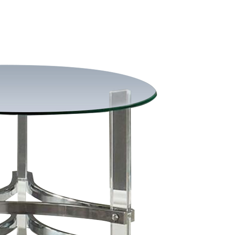 Tirso Round End Table Chrome