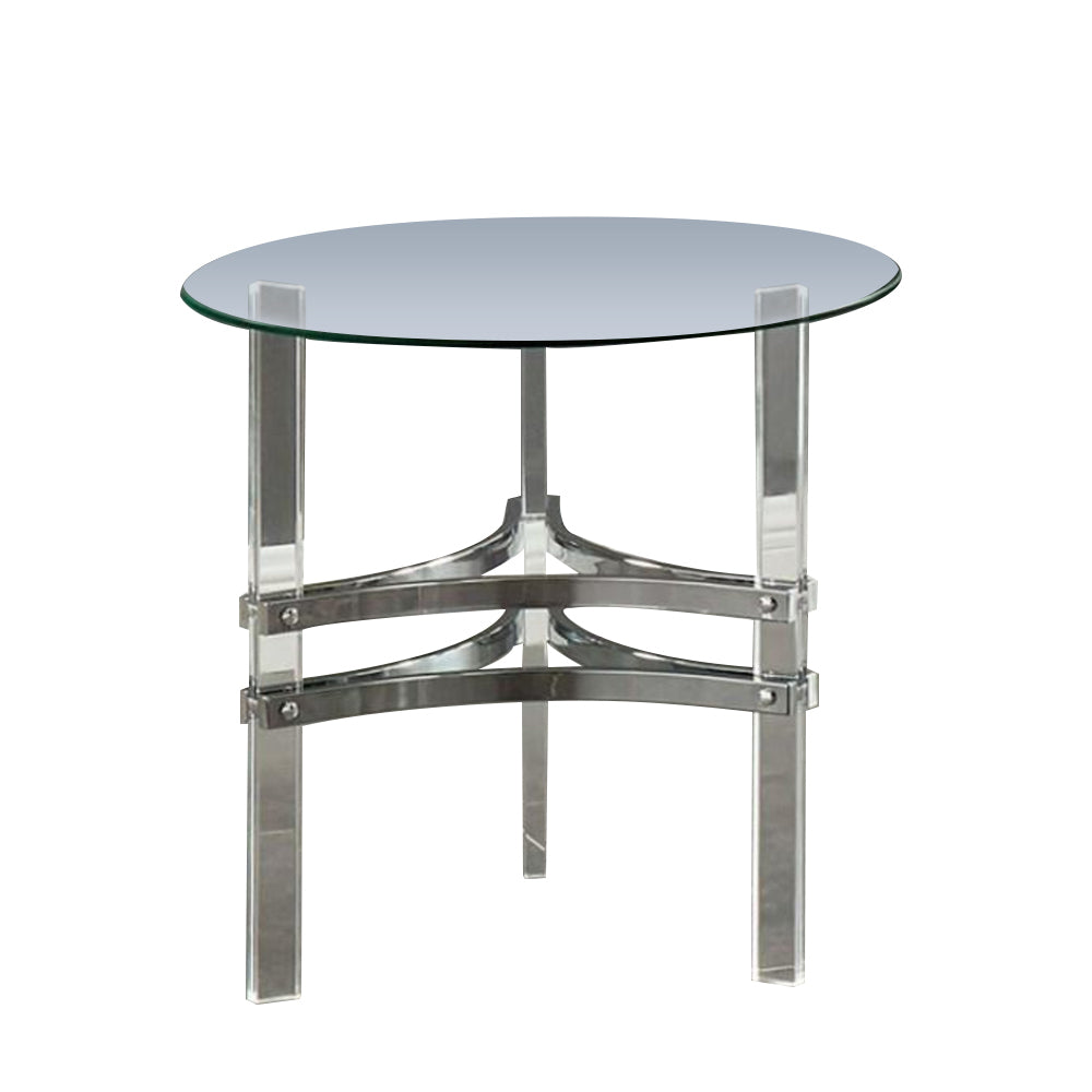 Tirso Round End Table Chrome