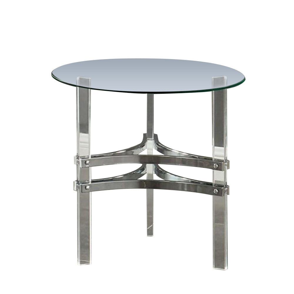 Tirso Round End Table Chrome