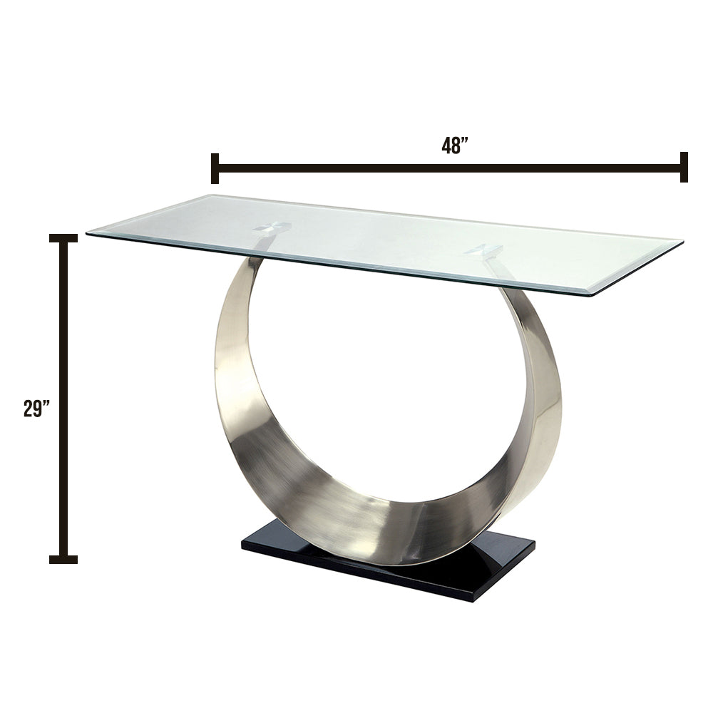 ORLA II Sofa Table Satin Plated/Black