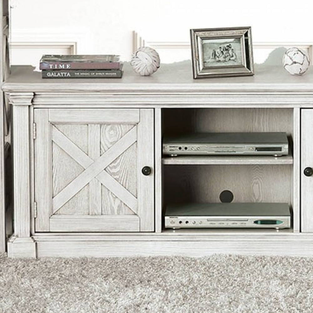 Georgia 60" TV Stand in Antique White Finish