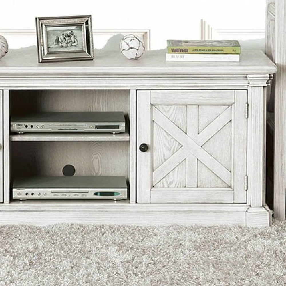 Georgia 60" TV Stand in Antique White Finish