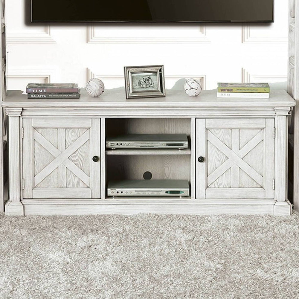 Georgia 60" TV Stand in Antique White Finish